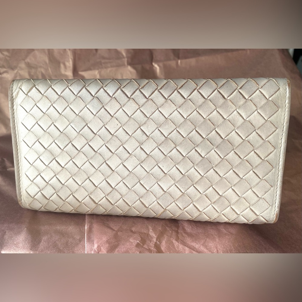 Bottege Veneta Beige Leather Wallet